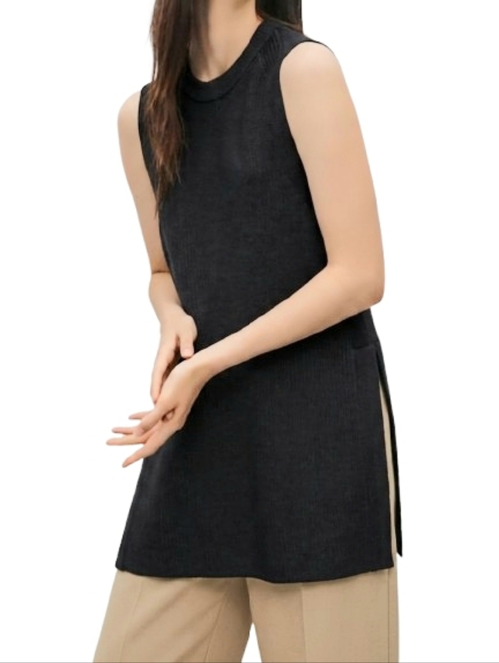 Aritzia WILFRED Palmier Sleeveless Tunic Sweater